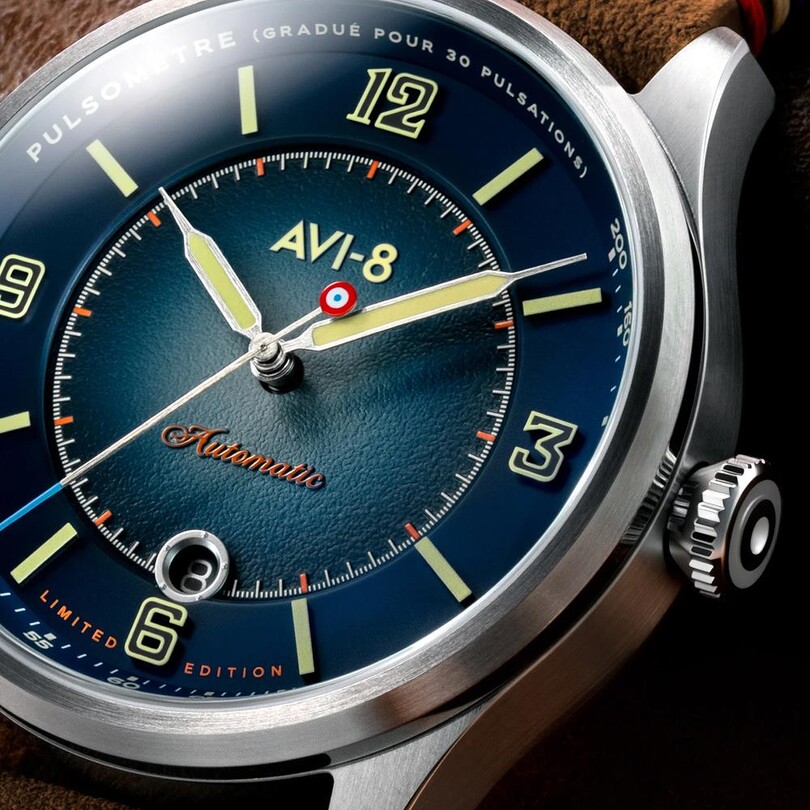 FLYBOY LAFAYETTE 110TH ANNIVERSARY LIMITED EDITION AV-4153-02 Otomatik (Citizen Miyota 8215 Mekanizmalı) Erkek Kol Saati - Thumbnail
