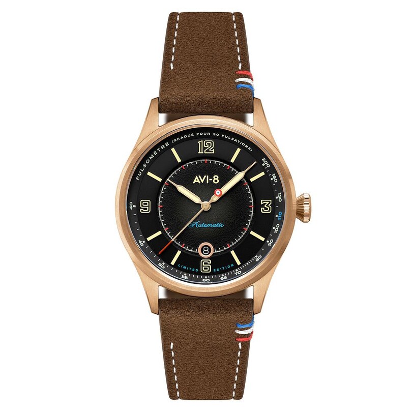 AVI-8 - FLYBOY LAFAYETTE 110TH ANNIVERSARY LIMITED EDITION AV-4153-04 Otomatik (Citizen Miyota 8215 Mekanizmalı) Erkek Kol Saati