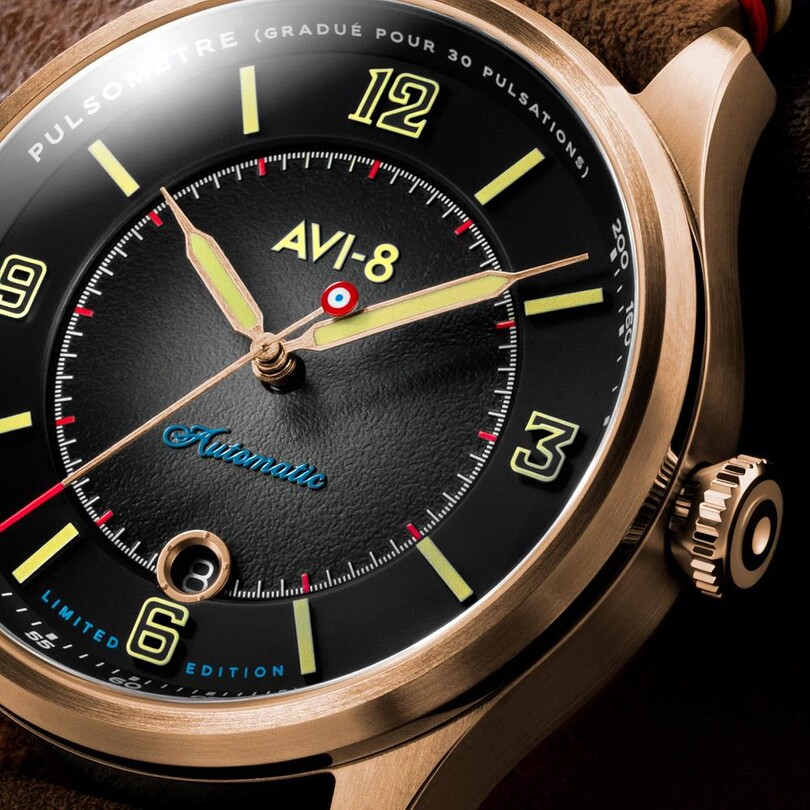 FLYBOY LAFAYETTE 110TH ANNIVERSARY LIMITED EDITION AV-4153-04 Otomatik (Citizen Miyota 8215 Mekanizmalı) Erkek Kol Saati - Thumbnail
