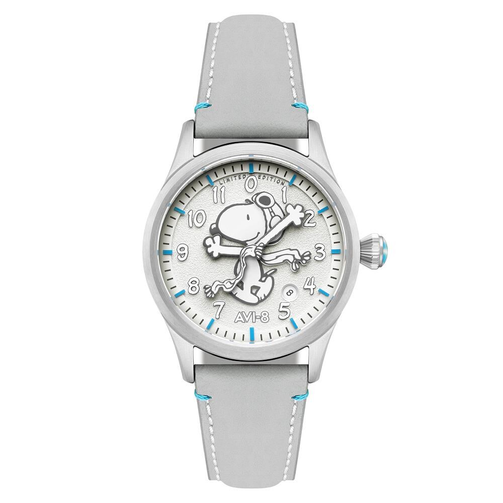 FLYBOY ENGINEER PEANUTS SNOOPY FLYING ACE MONOTONE LIMITED EDITION AV-4156-01 Otomatik (Seiko NH35 Mekanizmalı) Erkek Kol Saati - 1