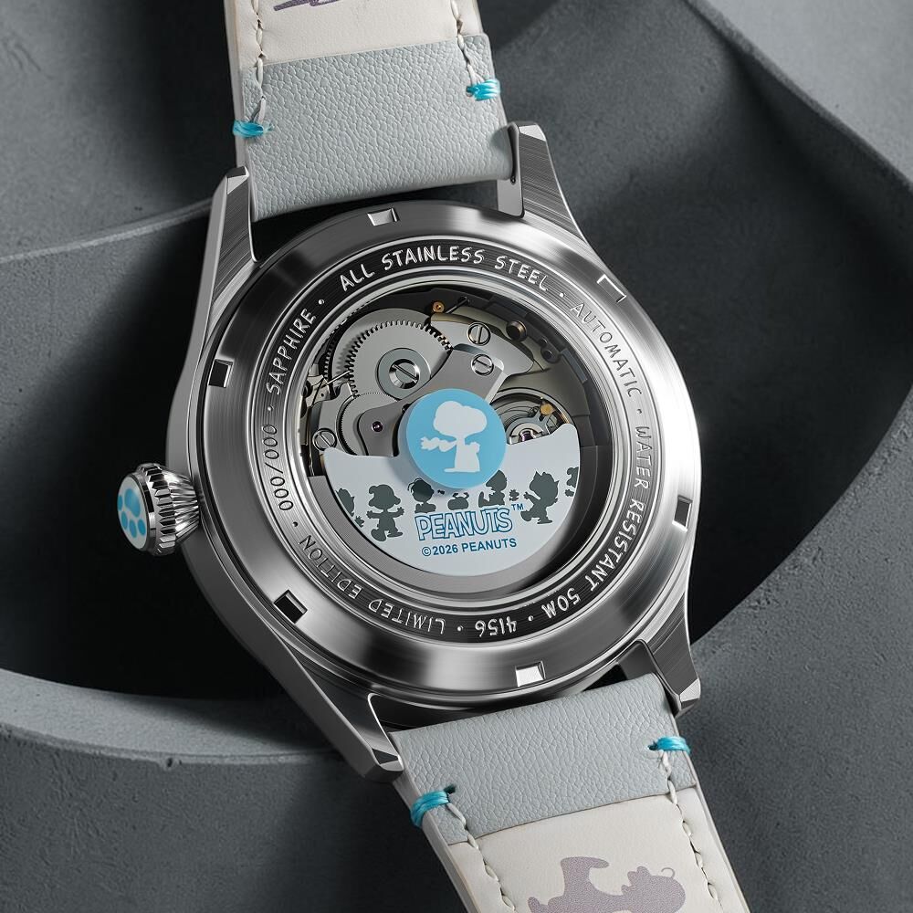 FLYBOY ENGINEER PEANUTS SNOOPY FLYING ACE MONOTONE LIMITED EDITION AV-4156-01 Otomatik (Seiko NH35 Mekanizmalı) Erkek Kol Saati - 4