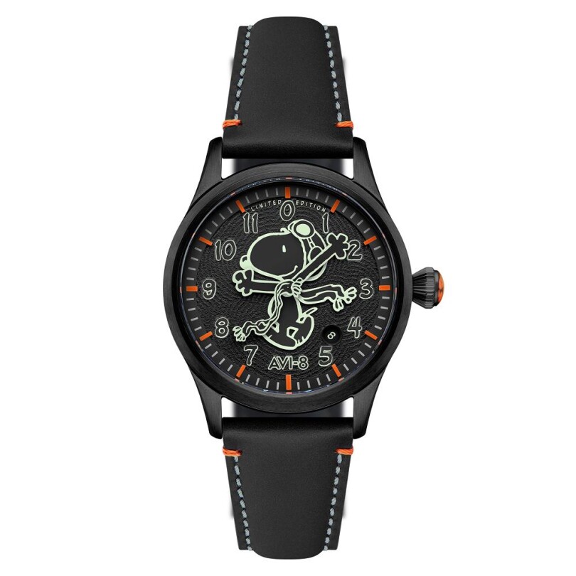 FLYBOY ENGINEER PEANUTS SNOOPY FLYING ACE MONOTONE LIMITED EDITION AV-4156-02 Otomatik (Seiko NH35 Mekanizmalı) Erkek Kol Saati