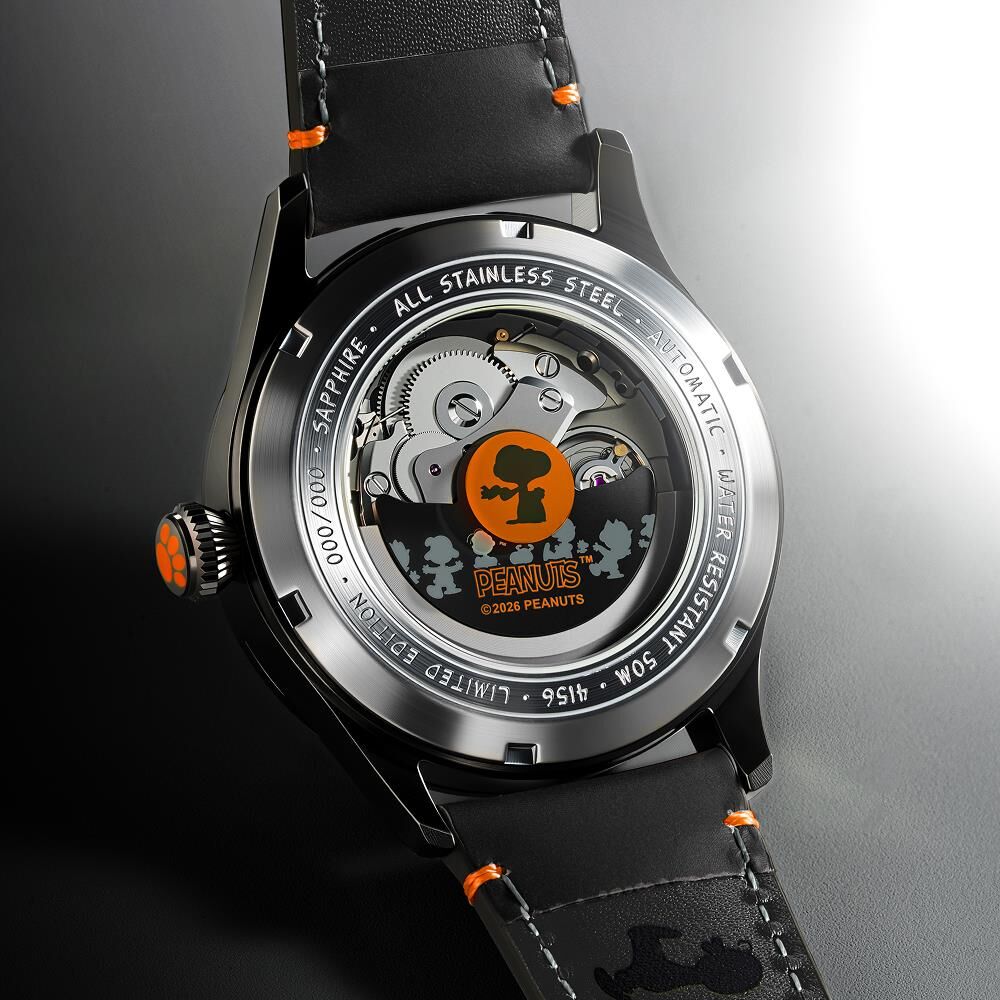 FLYBOY ENGINEER PEANUTS SNOOPY FLYING ACE MONOTONE LIMITED EDITION AV-4156-02 Otomatik (Seiko NH35 Mekanizmalı) Erkek Kol Saati - 4