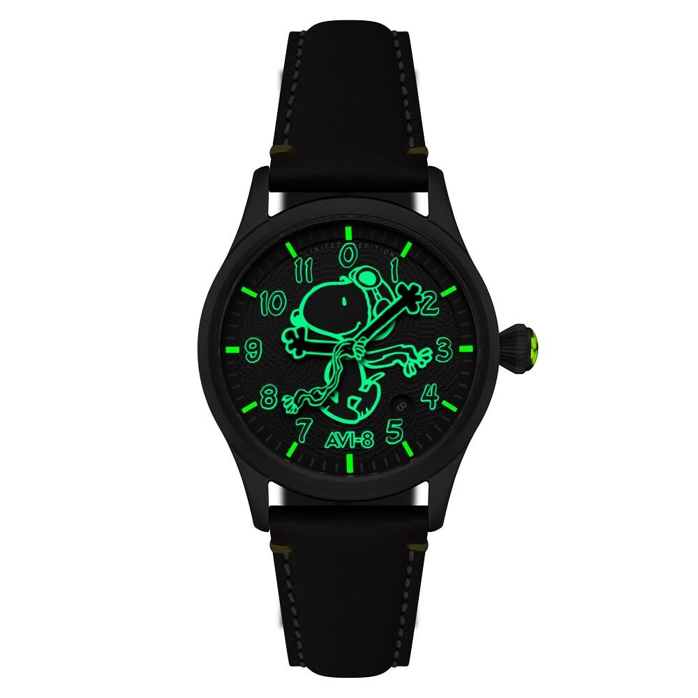 FLYBOY ENGINEER PEANUTS SNOOPY FLYING ACE MONOTONE LIMITED EDITION AV-4156-03 Otomatik (Seiko NH35 Mekanizmalı) Erkek Kol Saati - 2