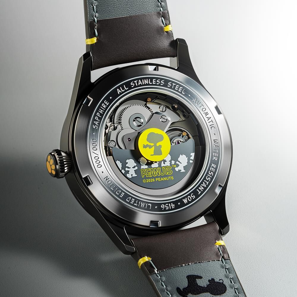 FLYBOY ENGINEER PEANUTS SNOOPY FLYING ACE MONOTONE LIMITED EDITION AV-4156-03 Otomatik (Seiko NH35 Mekanizmalı) Erkek Kol Saati - 3