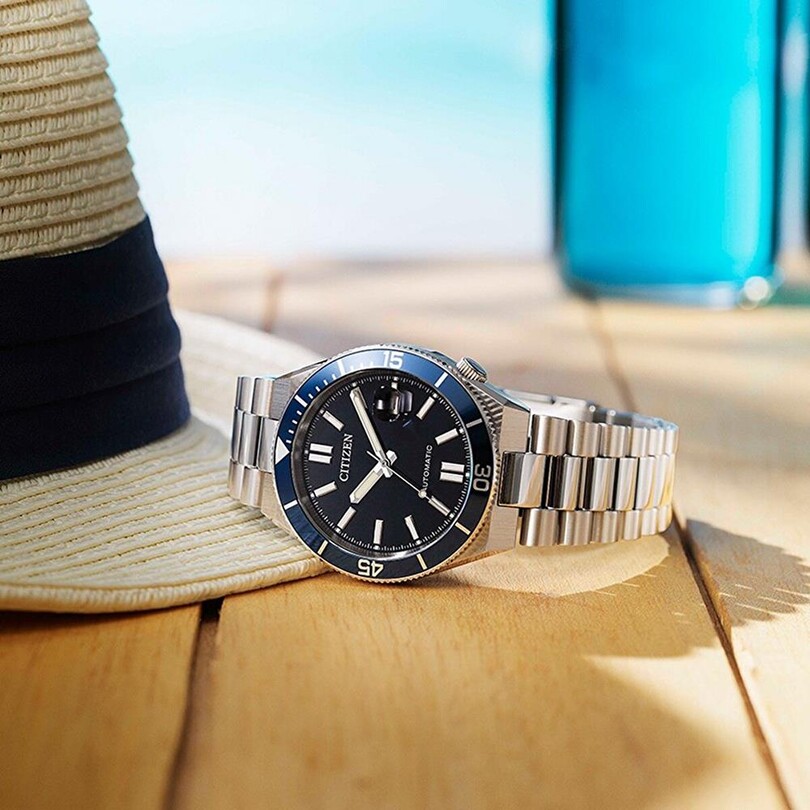 CITIZEN TSUYOSA SHORE NAVY BLUE NJ0230-59L Otomatik Erkek Kol Saati - 6