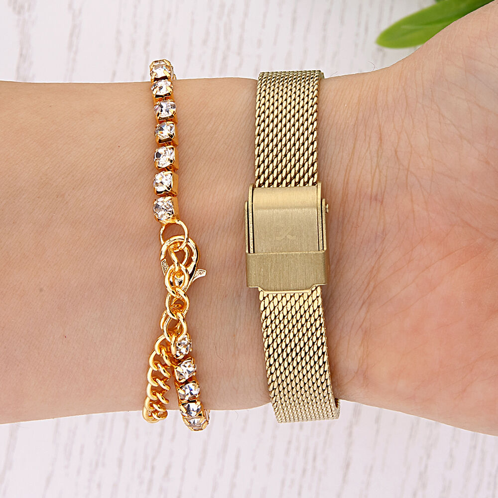 DK012860D-02 Bileklik Hediyeli Kadın Kol Saati