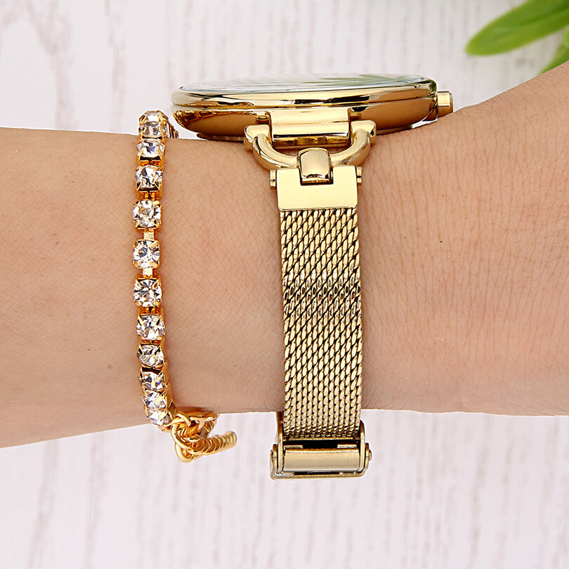 DK012860D-02 Bileklik Hediyeli Kadın Kol Saati - Thumbnail