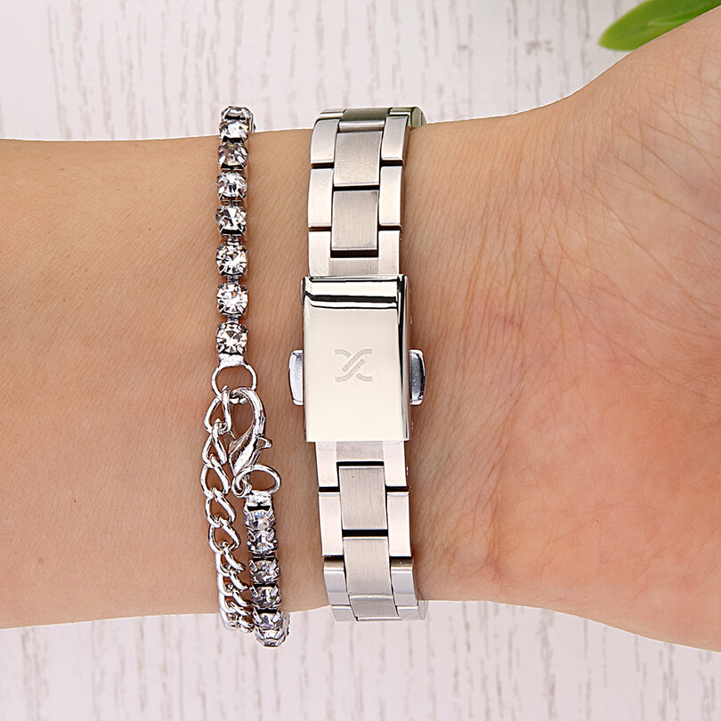 DKE.1.10677-1 Bileklik Hediyeli Kadın Kol Saati - Thumbnail