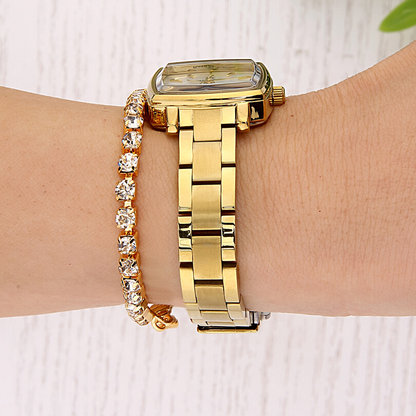 DKE.1.10677-4 Bileklik Hediyeli Kadın Kol Saati - Thumbnail