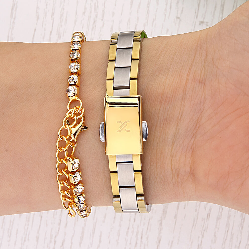 DKE.1.10677-5 Bileklik Hediyeli Kadın Kol Saati