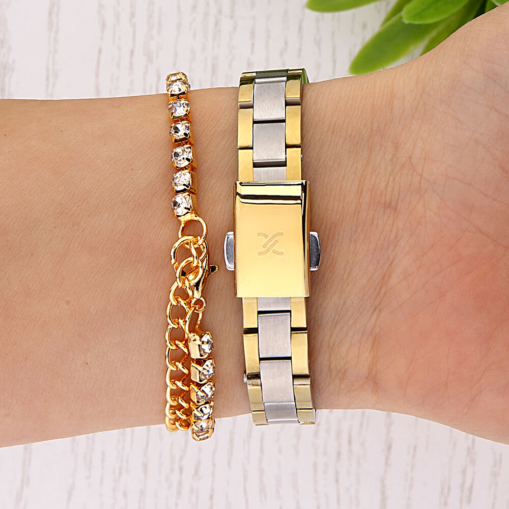 DKE.1.10677-6 Bileklik Hediyeli Kadın Kol Saati