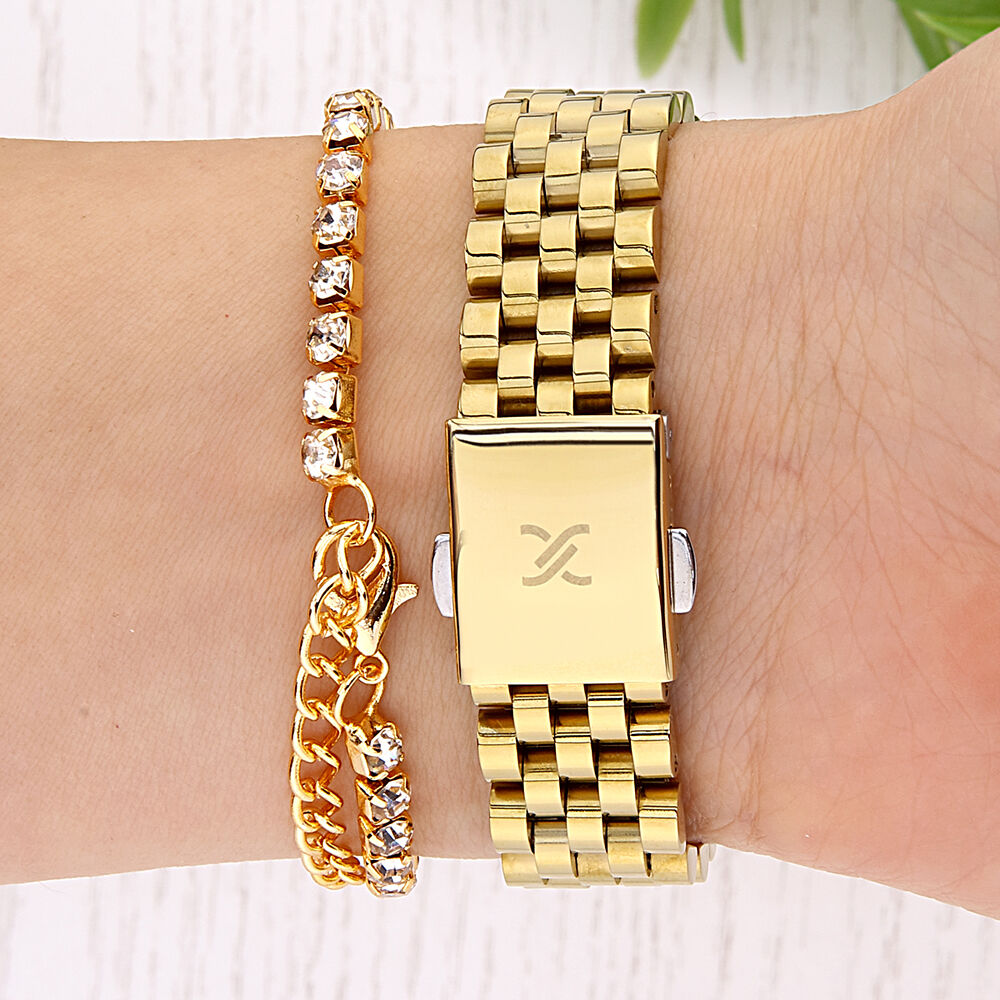 DKE.1.10811-2 Bileklik Hediyeli Kadın Kol Saati