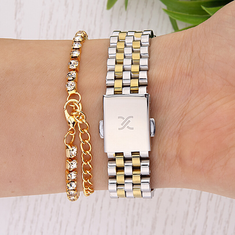 DKE.1.10811-3 Bileklik Hediyeli Kadın Kol Saati - Thumbnail