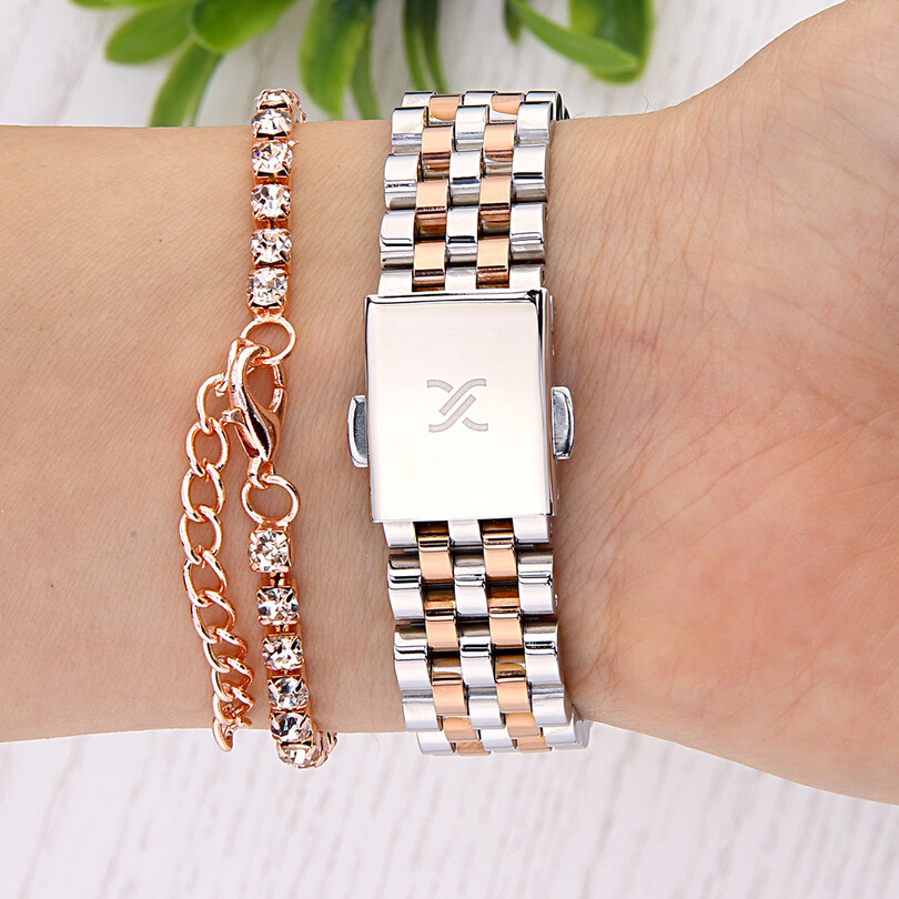 DKE.1.10811-6 Bileklik Hediyeli Kadın Kol Saati - Thumbnail