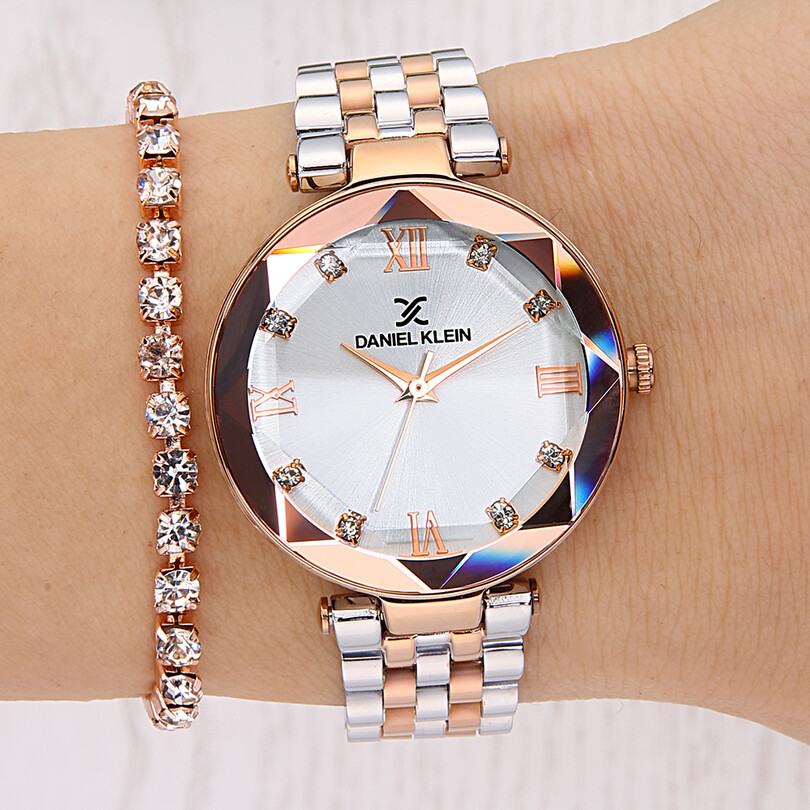 DKE.1.10811-6 Bileklik Hediyeli Kadın Kol Saati - Thumbnail