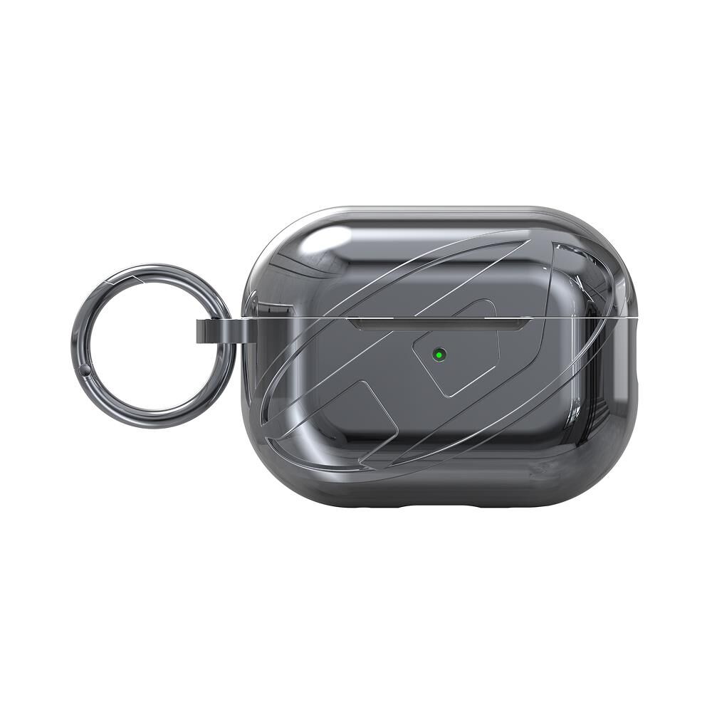 Diesel AirPods Pro / Pro 2 için Parlak Kılıf - Gümüş