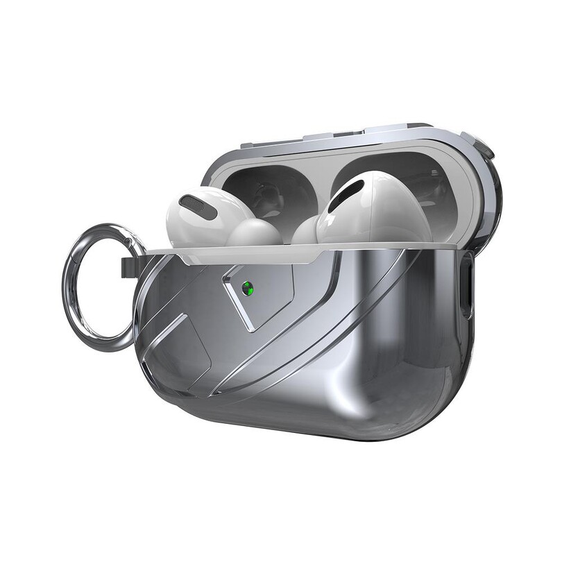 Diesel AirPods Pro / Pro 2 için Parlak Kılıf - Gümüş - Thumbnail