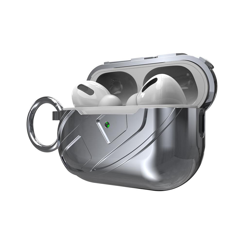 Diesel AirPods Pro / Pro 2 için Parlak Kılıf - Gümüş