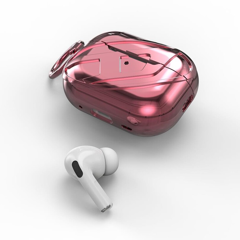 Diesel AirPods Pro / Pro 2 için Parlak Kılıf - Pembe - Thumbnail
