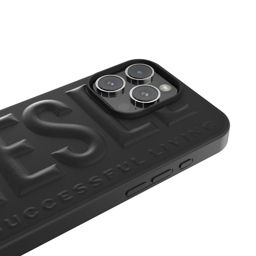 Diesel iPhone 16 Pro Max 3D Biscotto Kılıf - Siyah
