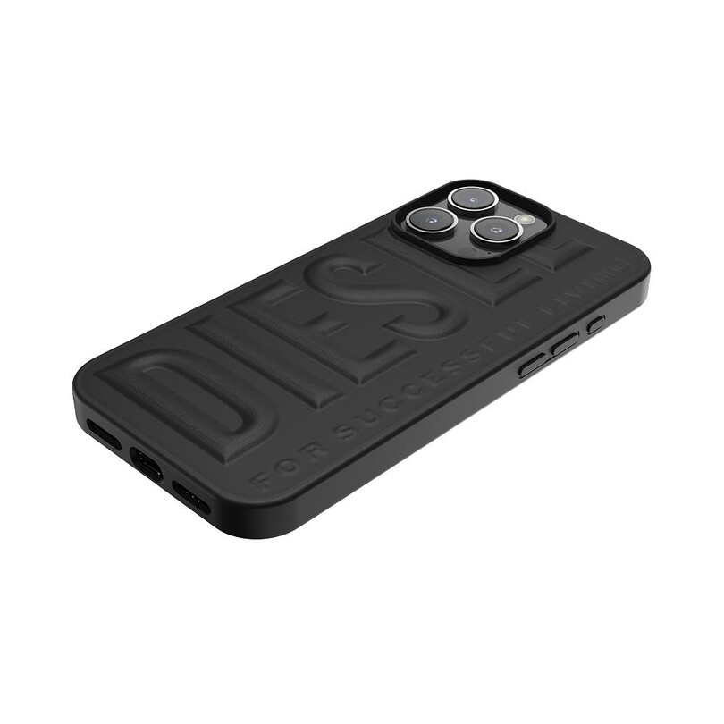 Diesel iPhone 16 Pro Max Uyumlu 3D Biscotto Kılıf - Siyah - Thumbnail