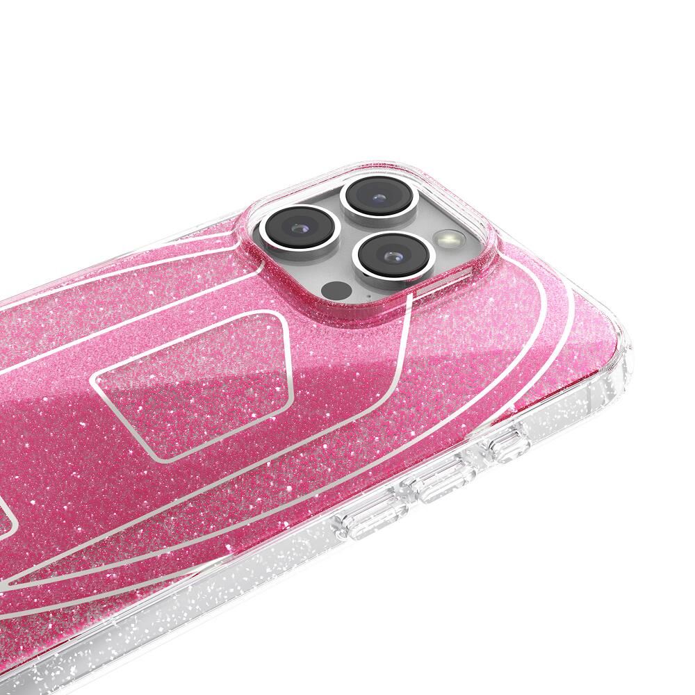 Diesel iPhone 16 Pro Max Uyumlu Oval D Simli Kılıf - Pembe