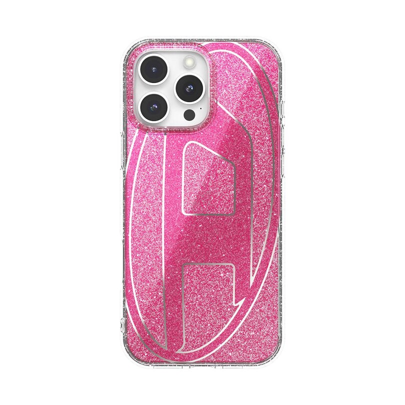 Diesel iPhone 16 Pro Max Uyumlu Oval D Simli Kılıf - Pembe - Thumbnail