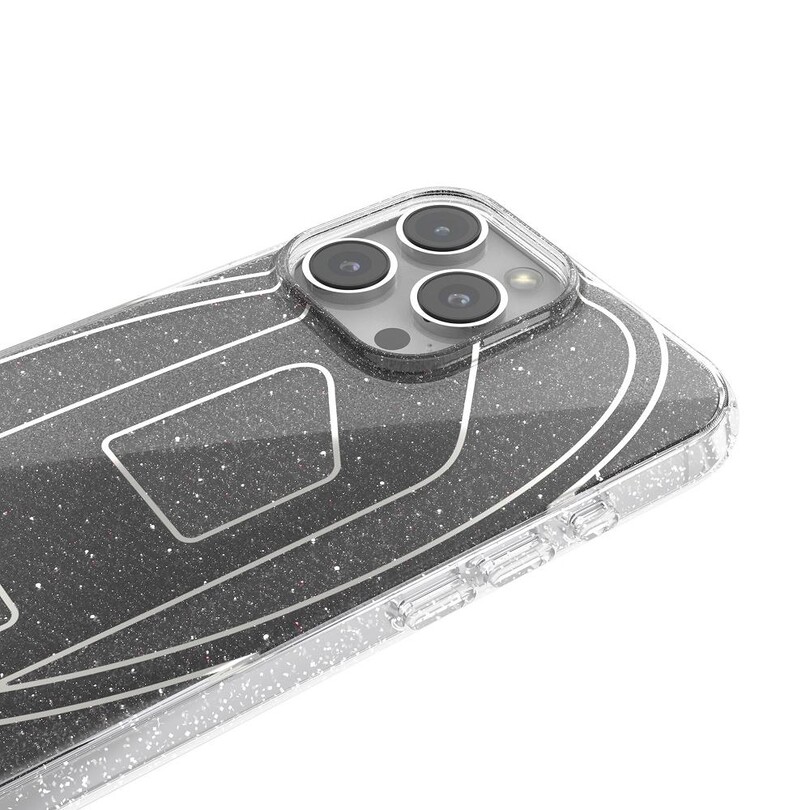 Diesel iPhone 16 Pro Max Uyumlu Oval D Simli Kılıf - Siyah - Thumbnail