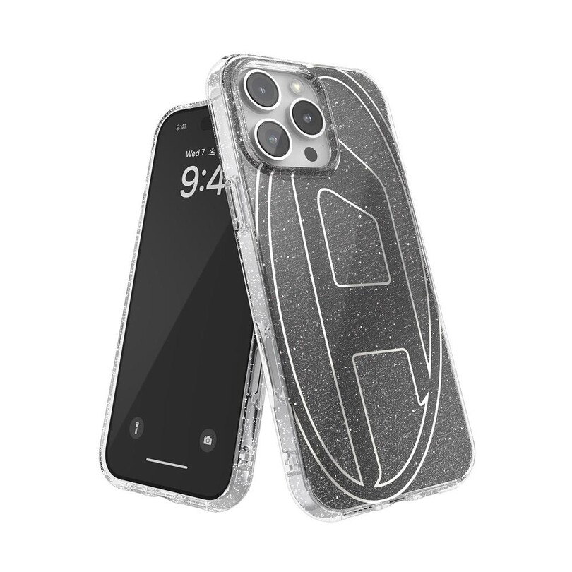 Diesel iPhone 16 Pro Max Uyumlu Oval D Simli Kılıf - Siyah - Thumbnail