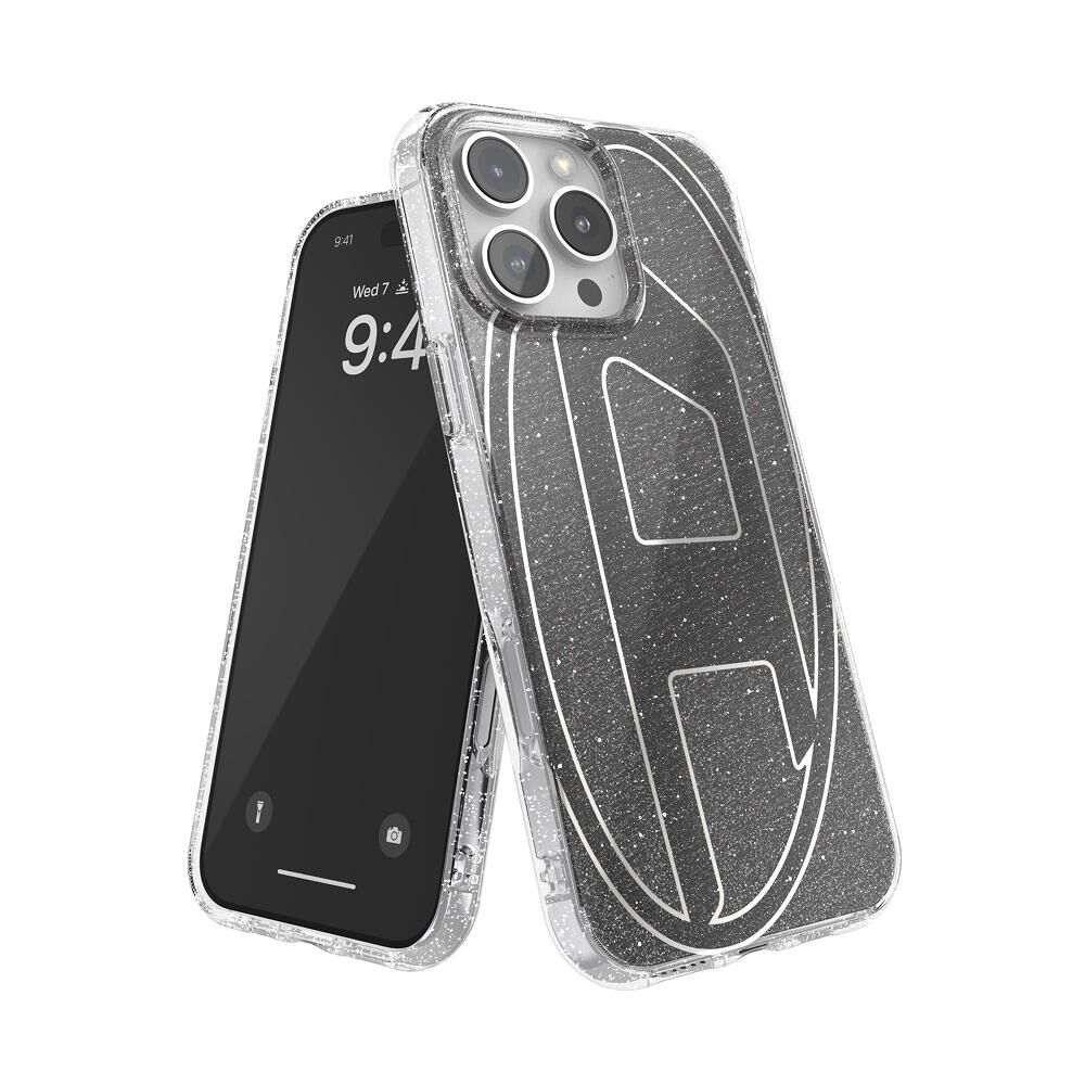 Diesel iPhone 16 Pro Max Uyumlu Oval D Simli Kılıf - Siyah