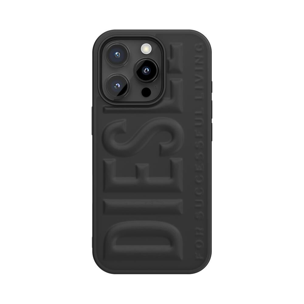 Diesel iPhone 16 Pro Uyumlu 3D Biscotto Kılıf - Siyah