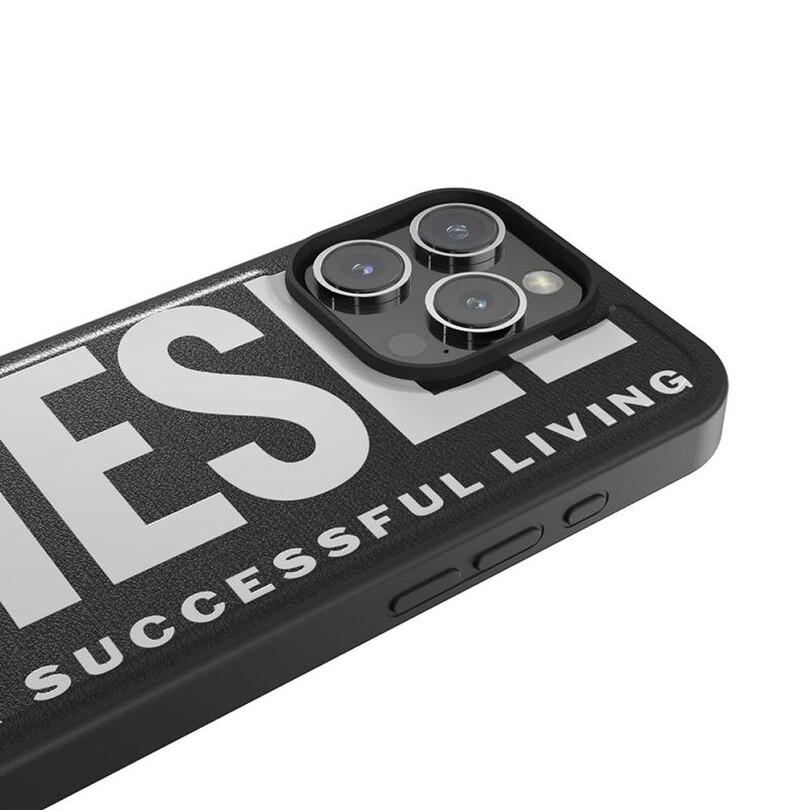 Diesel iPhone 16 Pro Uyumlu Magsafe Destekli Core Kalıplı Kılıf - Siyah/Beyaz - Thumbnail
