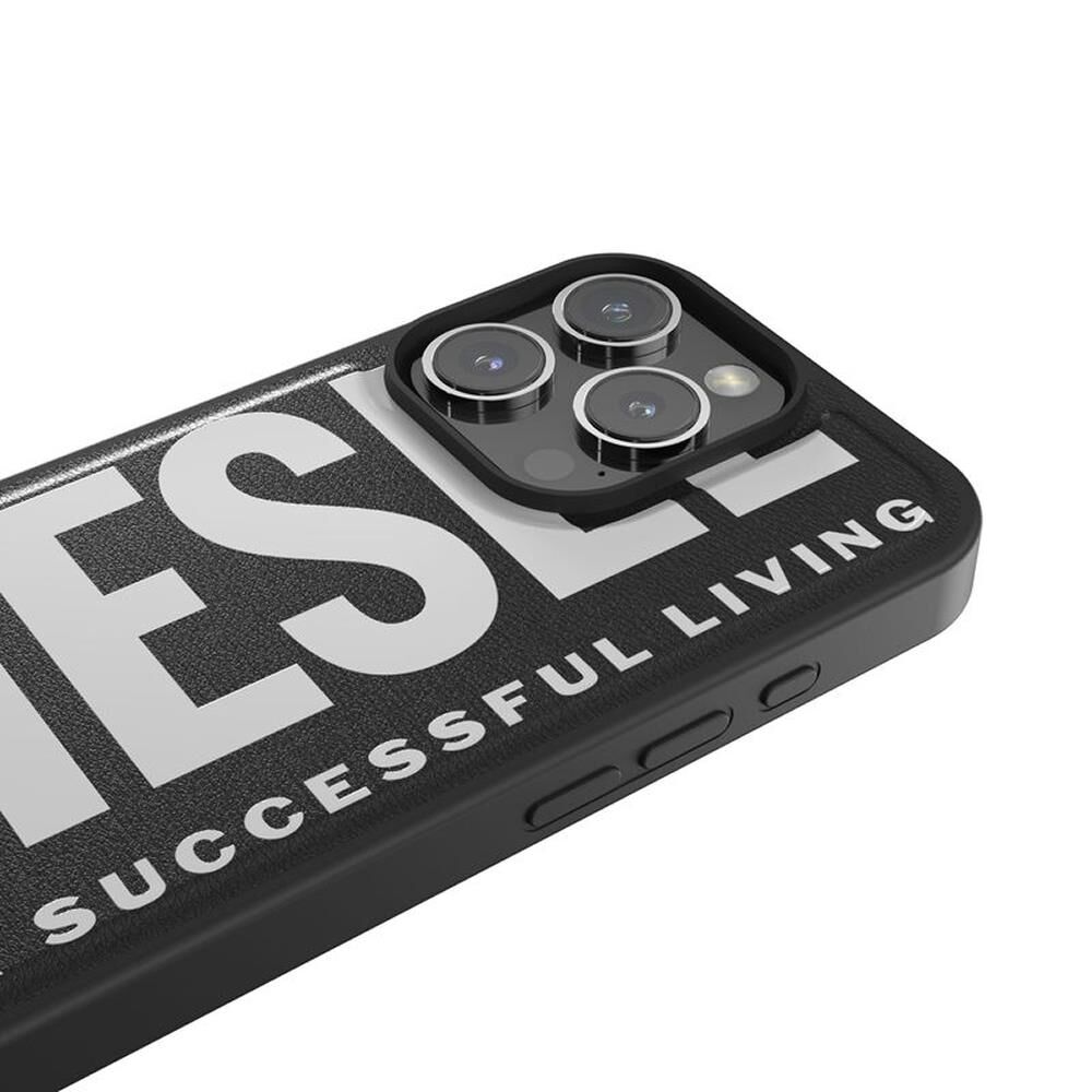 Diesel iPhone 16 Pro Uyumlu Magsafe Destekli Core Kalıplı Kılıf - Siyah/Beyaz