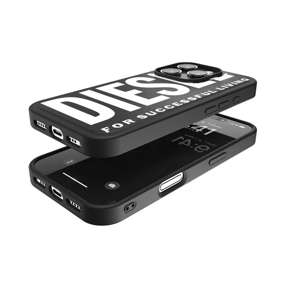 Diesel iPhone 16 Pro Uyumlu Magsafe Destekli Core Kalıplı Kılıf - Siyah/Beyaz