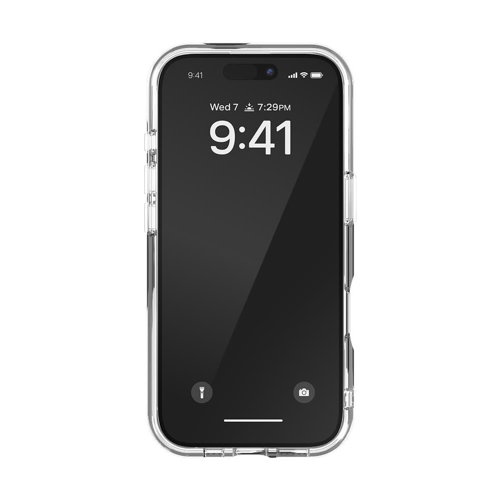 Diesel iPhone 16 Pro Uyumlu Oval D Mirror Şeffaf Kılıf - Şeffaf/Siyah