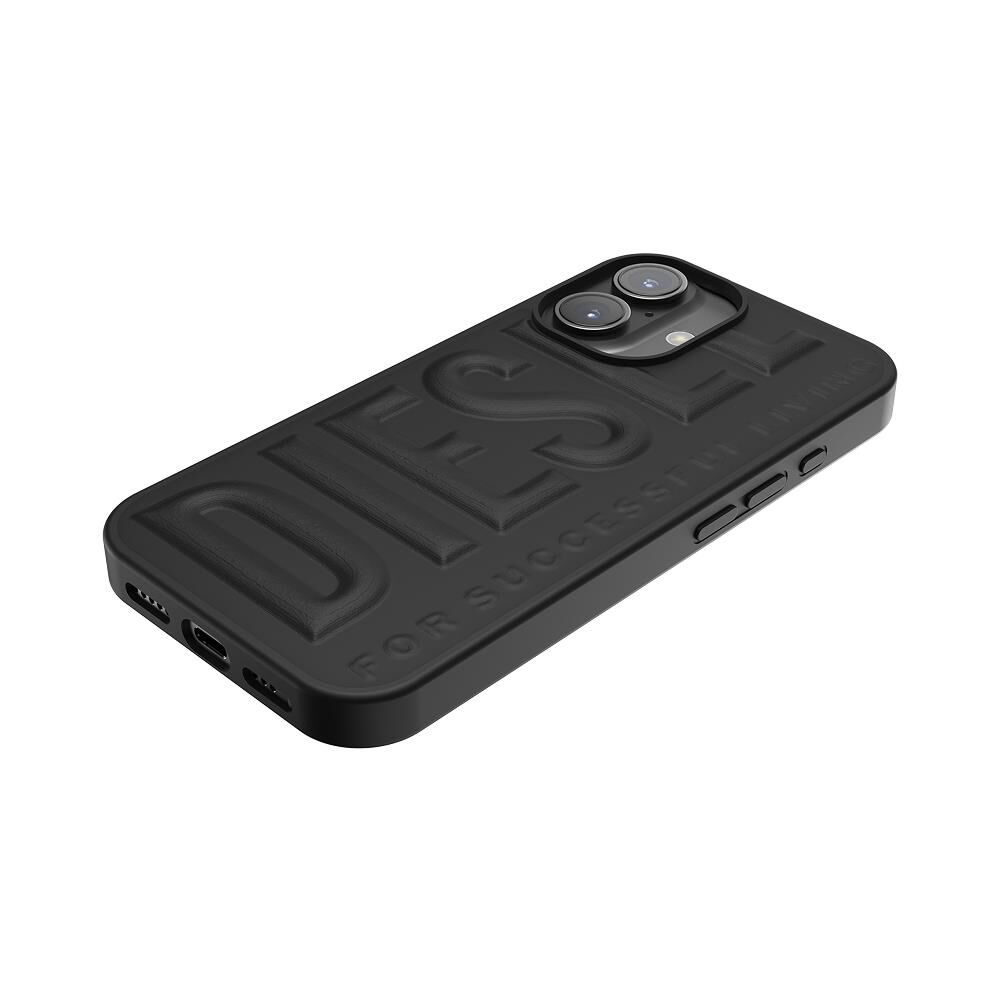 Diesel iPhone 16 Uyumlu 3D Biscotto Kılıf - Siyah
