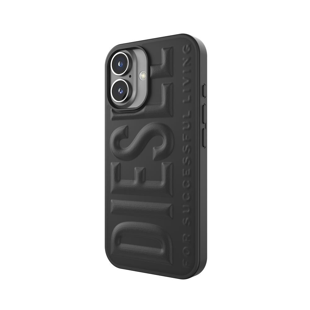 Diesel iPhone 16 Uyumlu 3D Biscotto Kılıf - Siyah