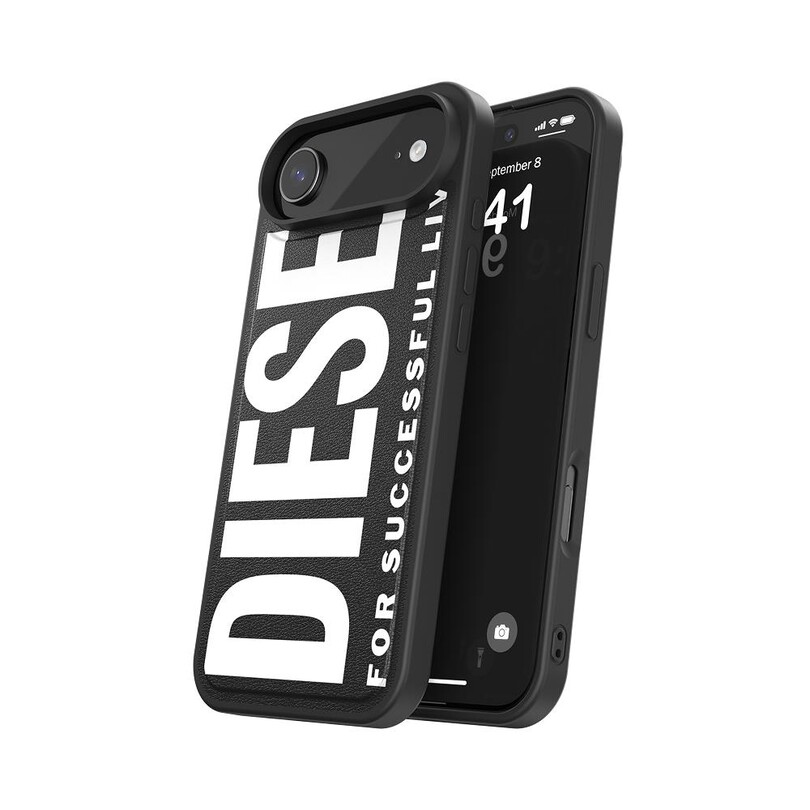 Diesel iPhone 17 Air Uyumlu Magsafe Destekli Core Kalıplı Kılıf - Siyah/Beyaz - Thumbnail