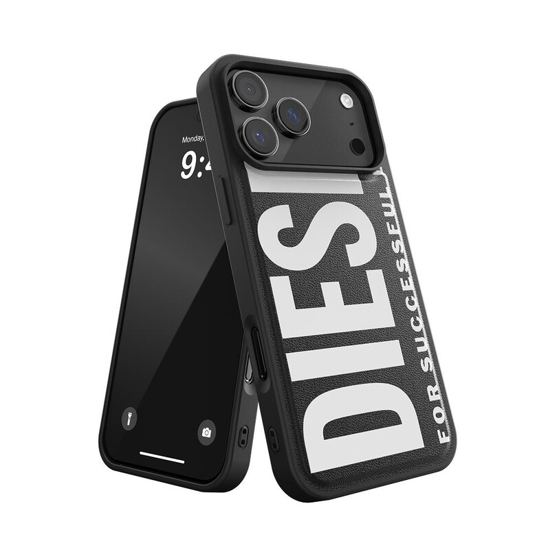 Diesel iPhone 17 Pro Max Magsafe Destekli Core Kalıplı Kılıf - Siyah/Beyaz - Thumbnail