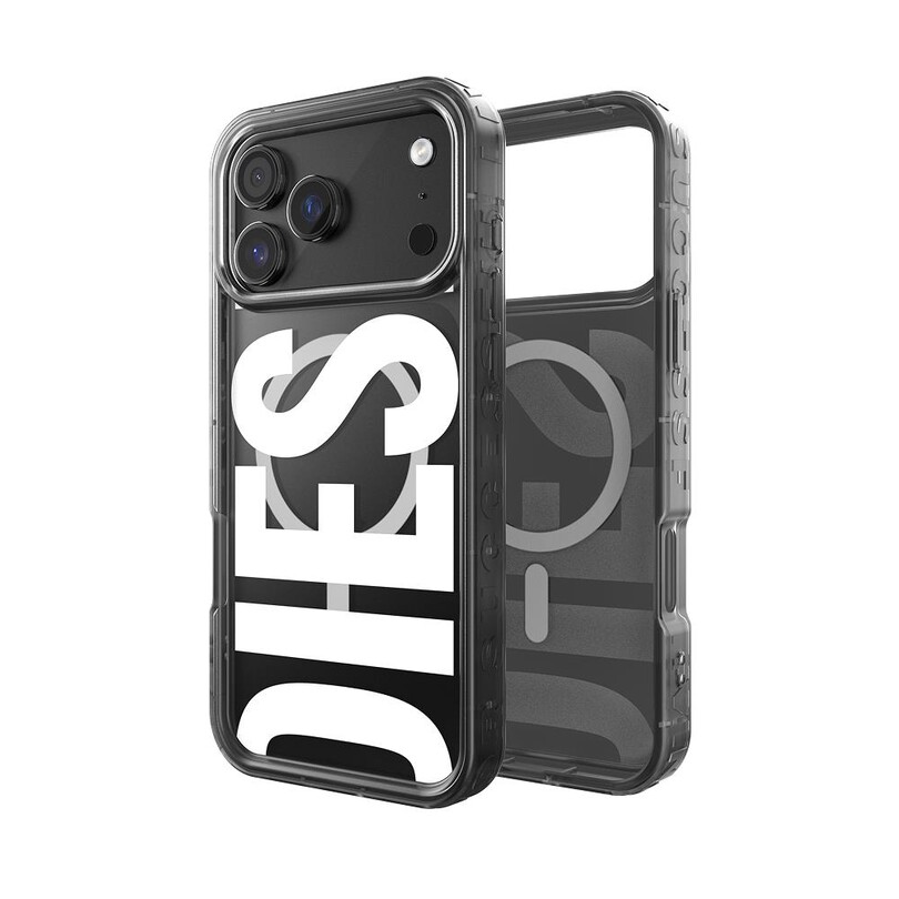 DIESEL TELEFON AKS. - Diesel iPhone 17 Pro Max Uyumlu Magsafe Destekli Biscotto Bumper Kılıf - Siyah