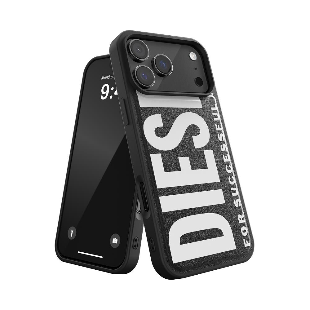 Diesel iPhone 17 Pro Max Uyumlu Magsafe Destekli Core Kalıplı Kılıf - Siyah/Beyaz