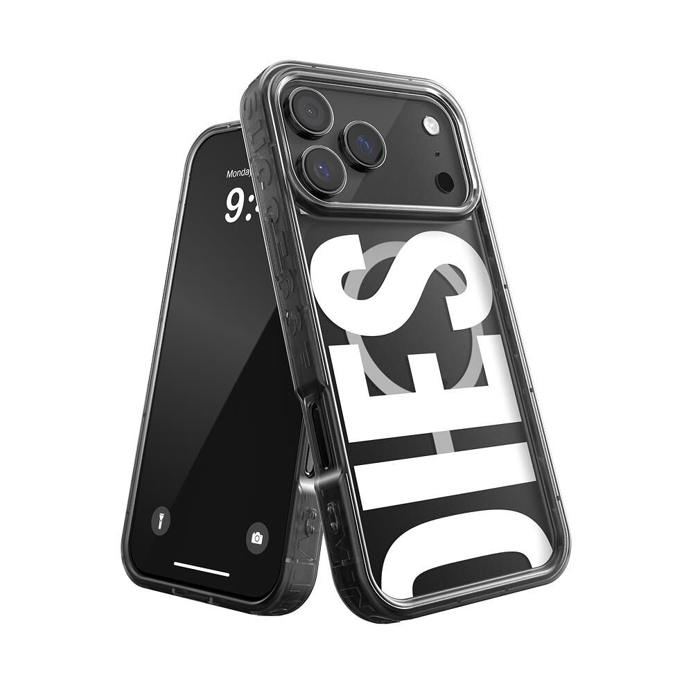 Diesel iPhone 17 Pro Uyumlu Magsafe Destekli Biscotto Bumper Kılıf - Siyah