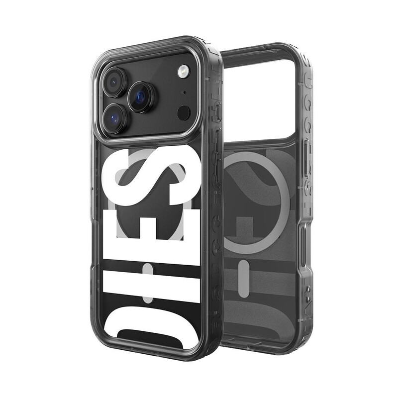 DIESEL TELEFON AKS. - Diesel iPhone 17 Pro Uyumlu Magsafe Destekli Biscotto Bumper Kılıf - Siyah