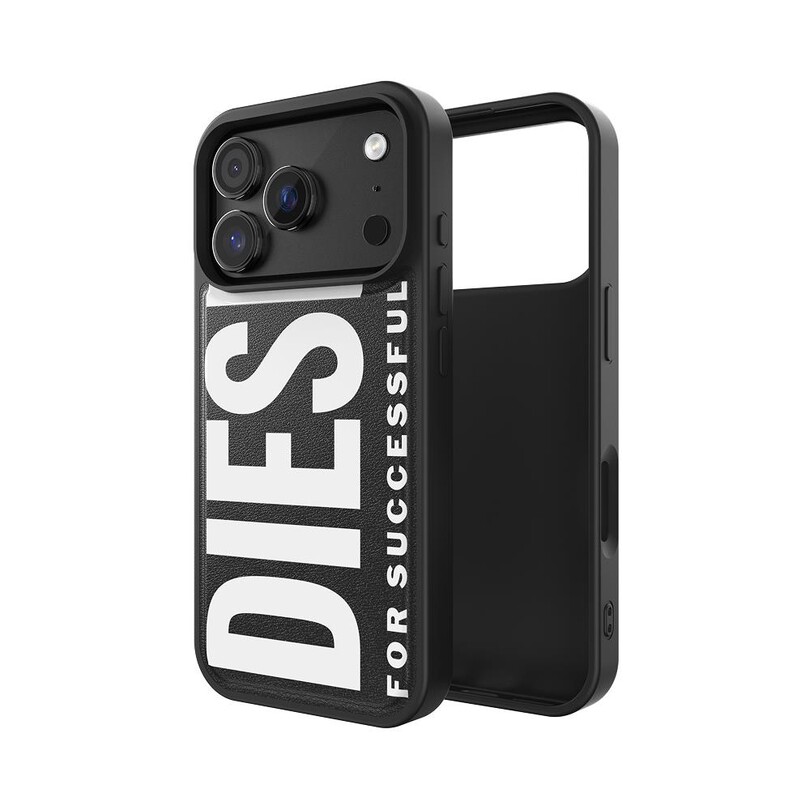 Diesel iPhone 17 Pro Uyumlu Magsafe Destekli Core Kalıplı Kılıf - Siyah/Beyaz - Thumbnail