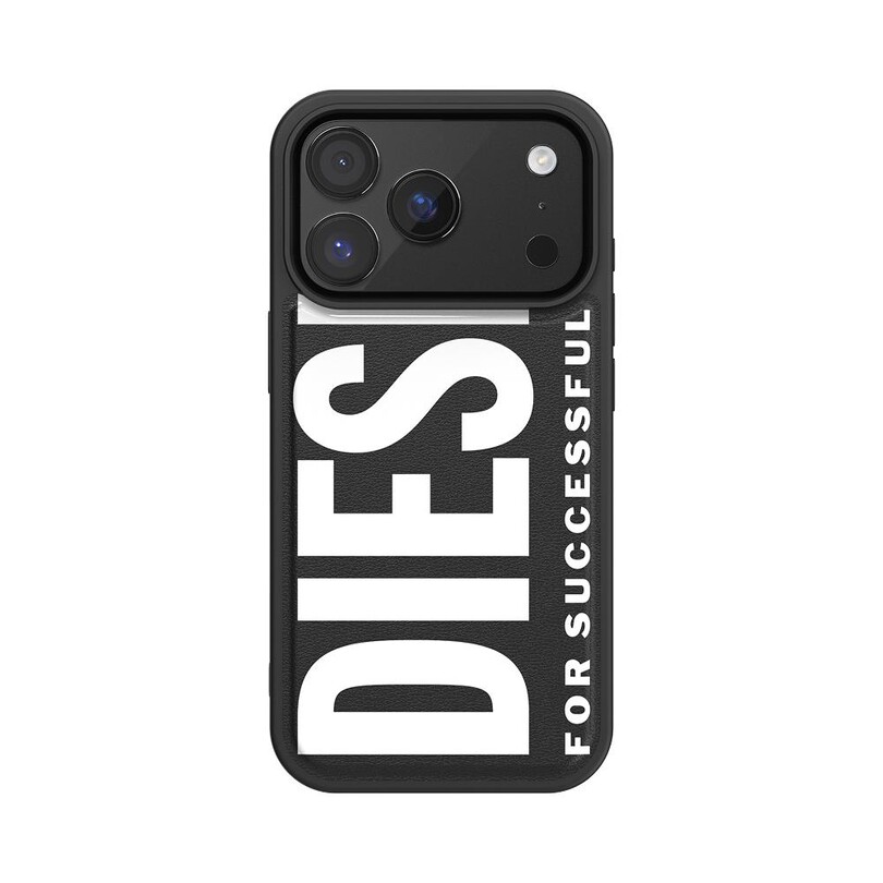 Diesel iPhone 17 Pro Uyumlu Magsafe Destekli Core Kalıplı Kılıf - Siyah/Beyaz - Thumbnail