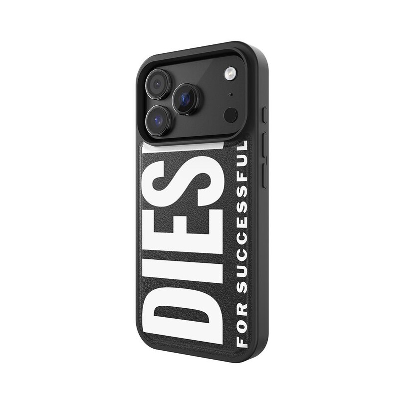 Diesel iPhone 17 Pro Uyumlu Magsafe Destekli Core Kalıplı Kılıf - Siyah/Beyaz - Thumbnail