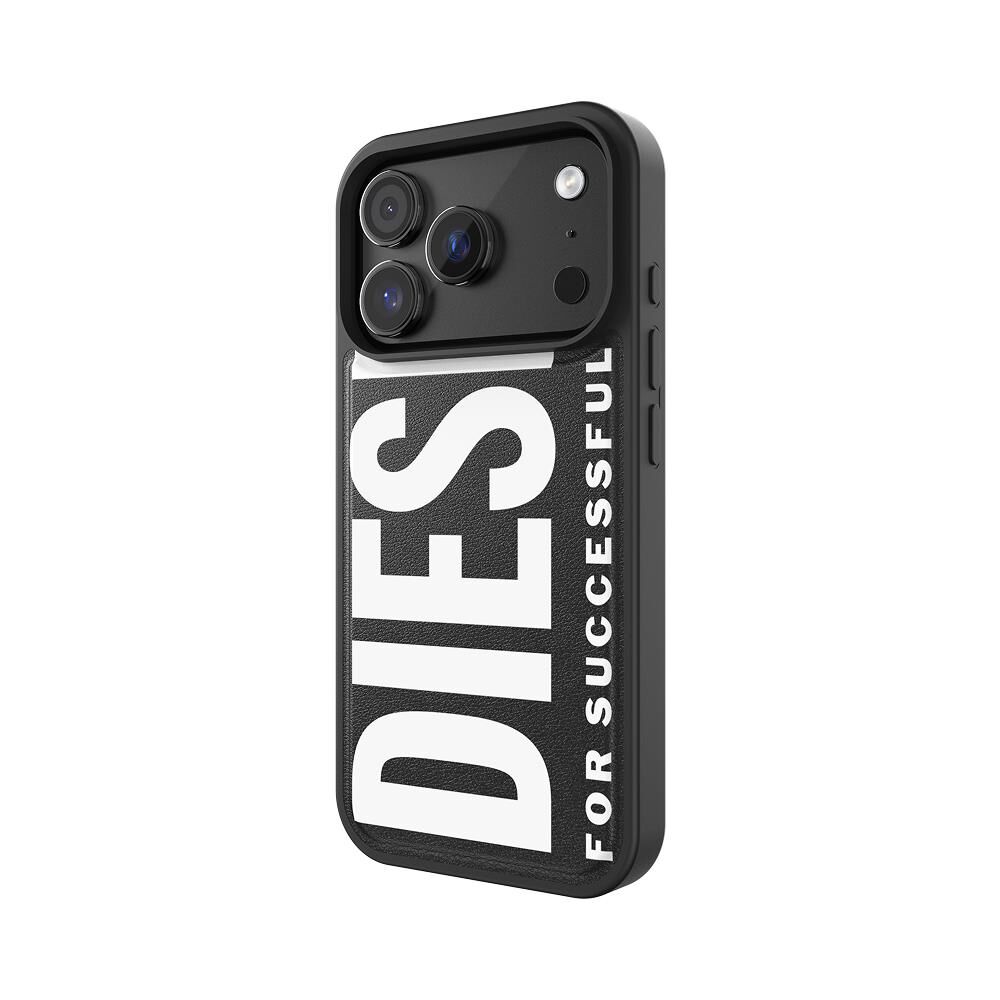 Diesel iPhone 17 Pro Uyumlu Magsafe Destekli Core Kalıplı Kılıf - Siyah/Beyaz