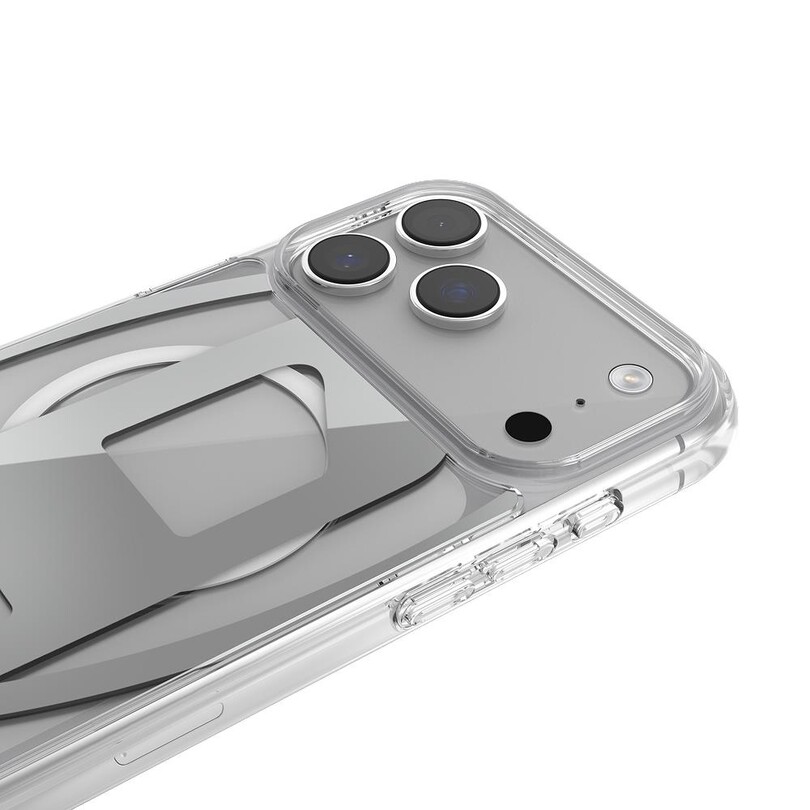 Diesel iPhone 17 Pro Uyumlu Max Magsafe Destekli Oval D Metalik Kılıf - Gümüş - Thumbnail