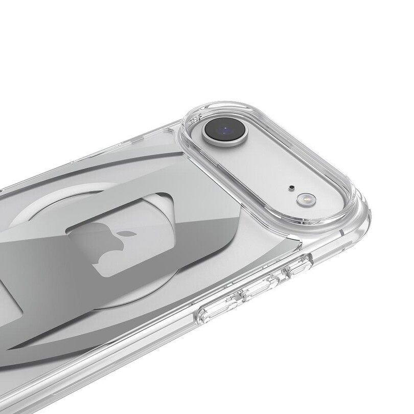 Diesel iPhone 17 Air Uyumlu Magsafe Destekli Oval D Metalik Kılıf - Gümüş - Thumbnail